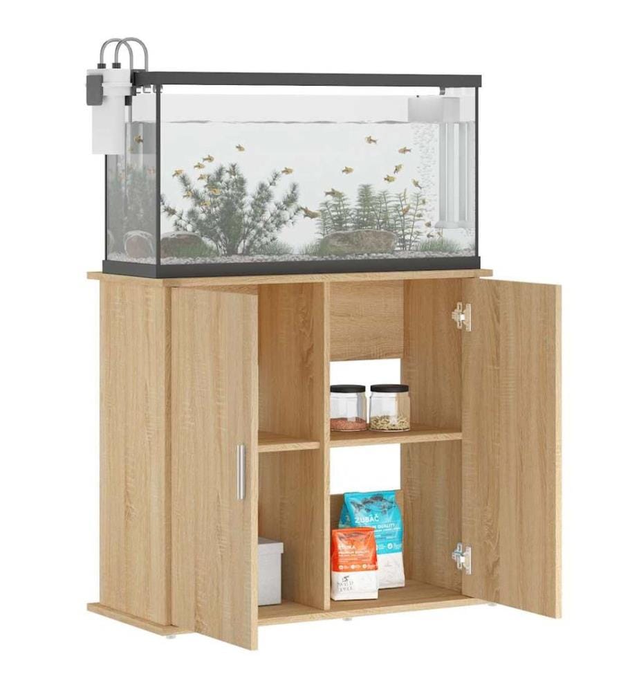 Aquariumständer Sonoma-Eiche 81 x 36 x 73 cm Holzwerkstoff