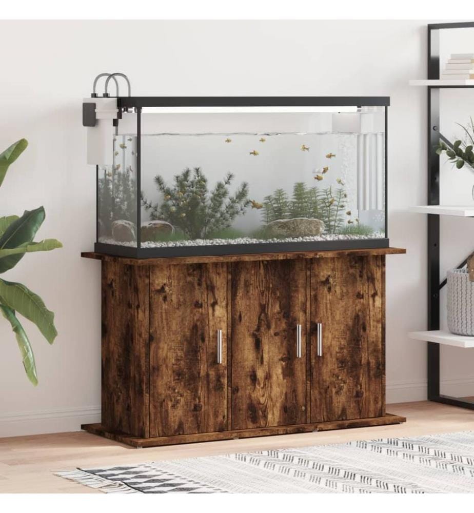 Support pour aquarium chêne fumé 101x41x58 cm bois d'ingénierie