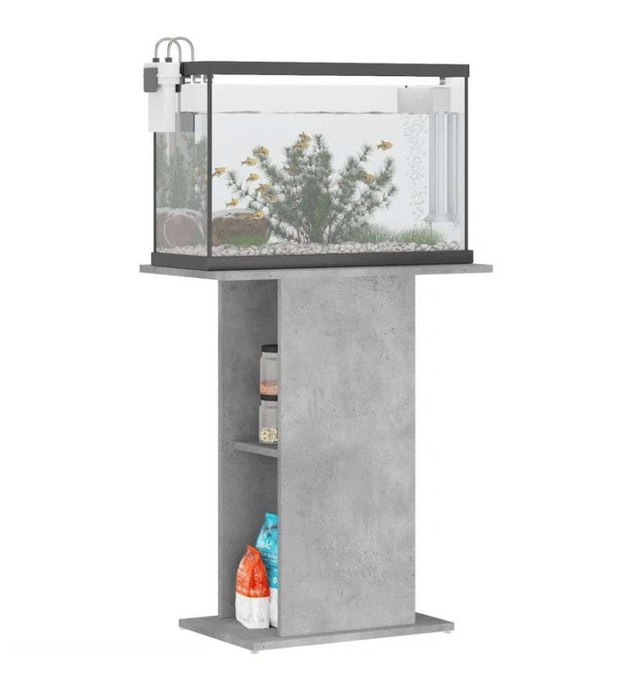 Support d'aquarium en béton gris 60,5 x 36 x 72,5 cm Bois d'ingénierie