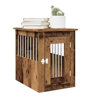 Meuble de cage chien vieux bois 45x62x59 cm bois d'ingénierie
