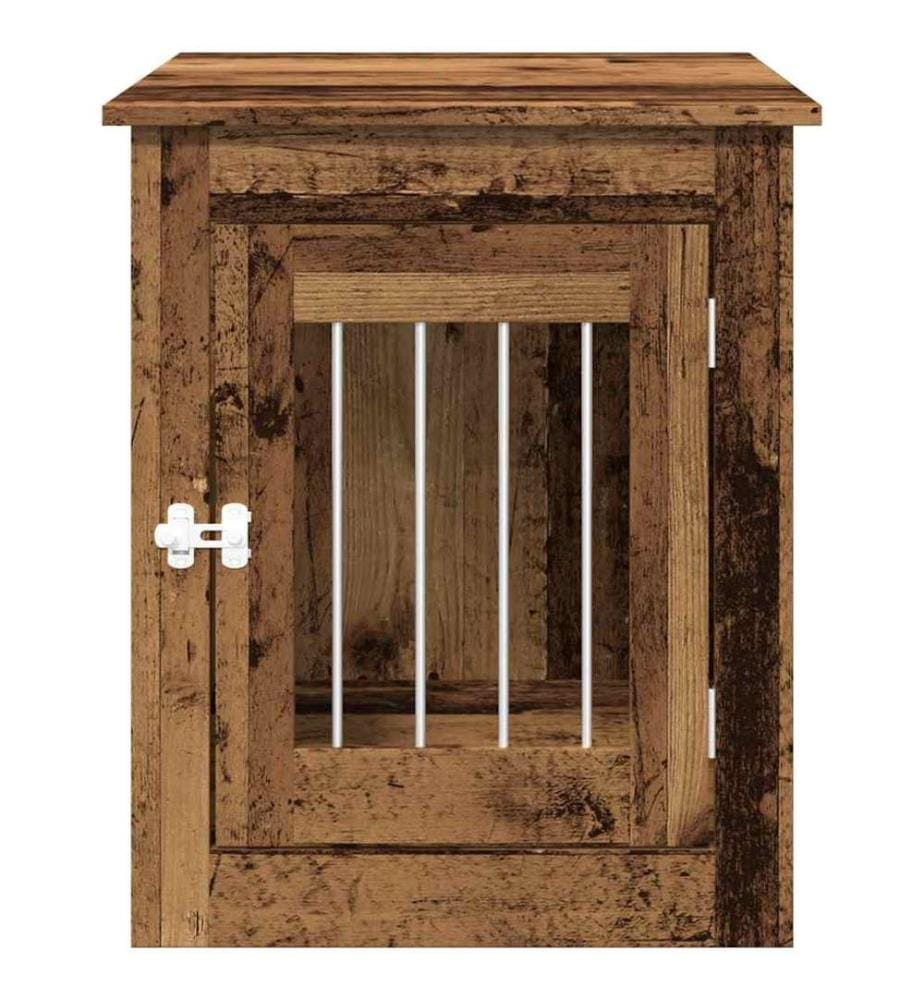 Hundekäfig im Möbelstil Altholz-Optik 55x75x65 cm Holzwerkstoff
