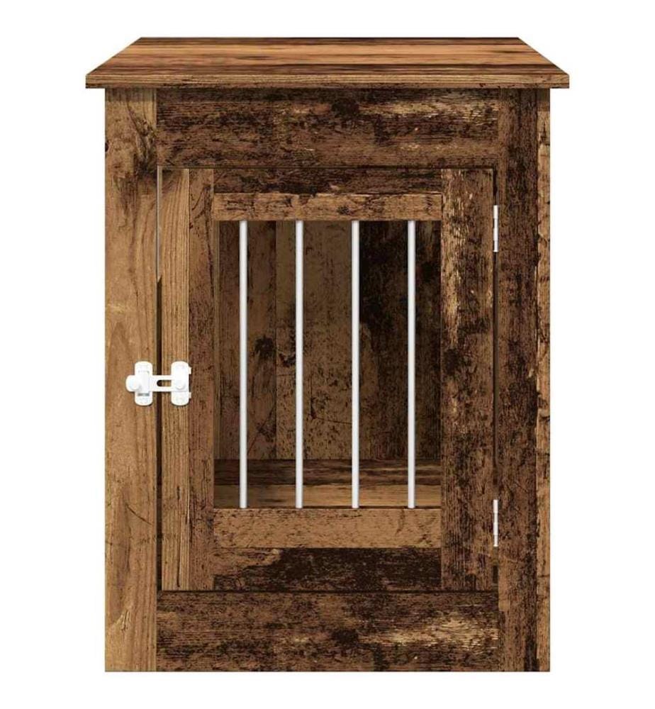 Hundekäfig im Möbelstil Altholz-Optik 55x80x68 cm Holzwerkstoff