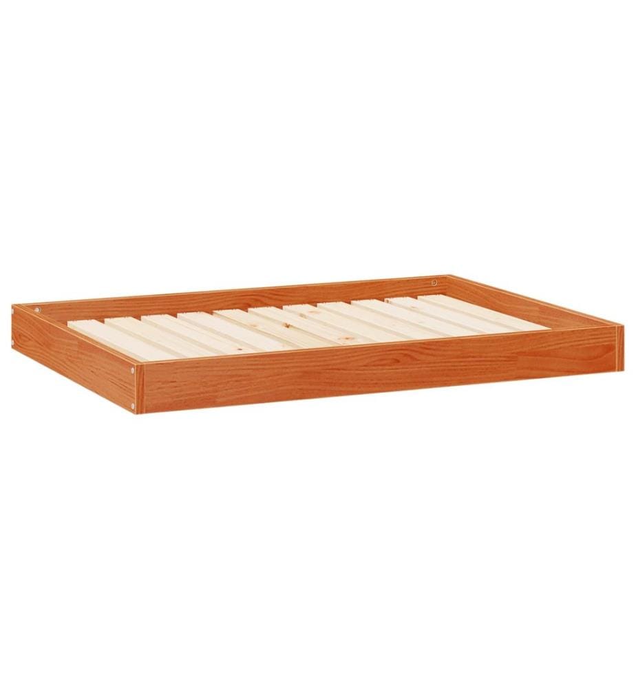 Lit pour Chien Cire marron 101,5 x 74 x 9 cm Bois de Pin Massif