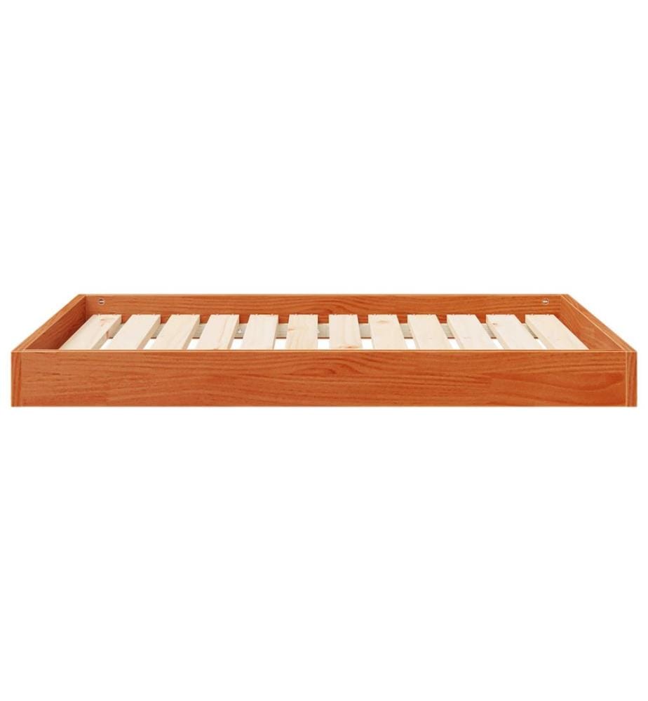 Lit pour Chien Cire marron 101,5 x 74 x 9 cm Bois de Pin Massif