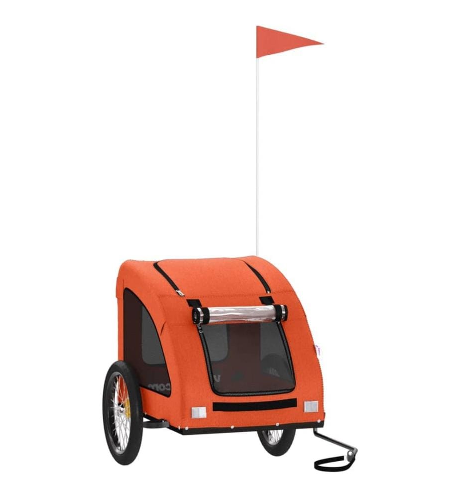 Remorque de vélo pour animaux de compagnie orange