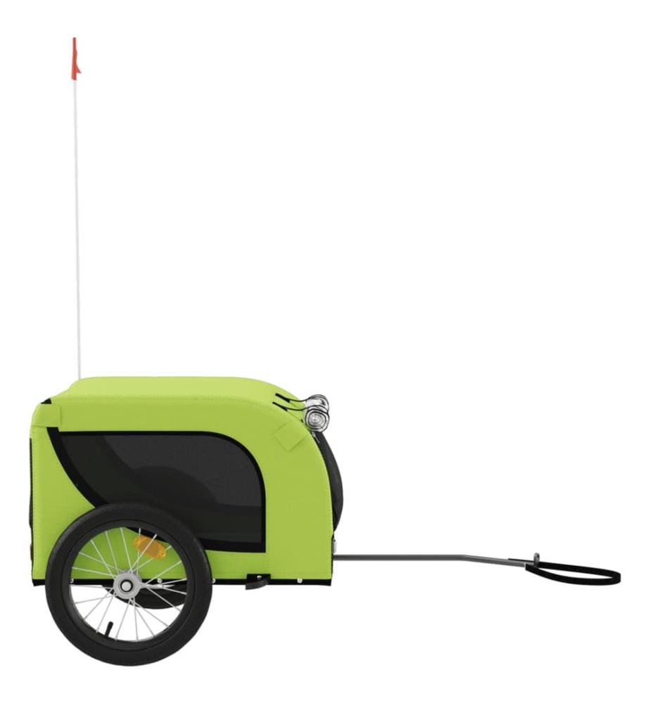 Remorque de vélo pour animaux de compagnie vert et noir