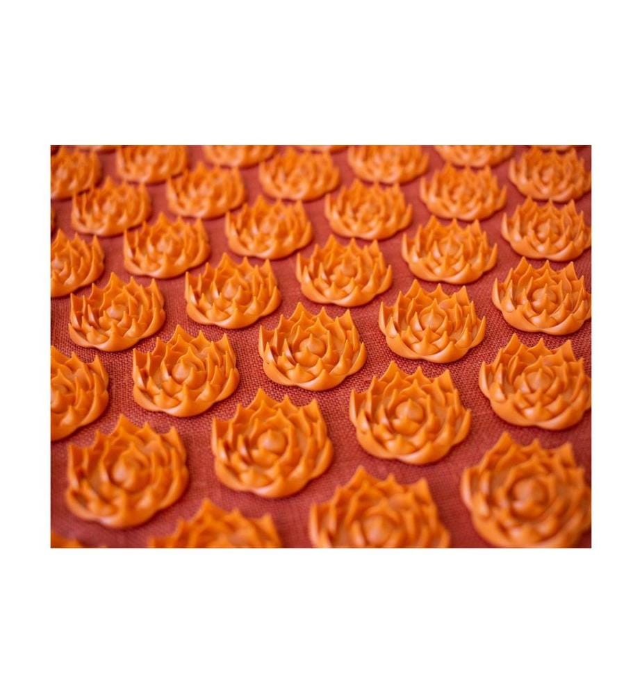 Pranamat - Set de massage Eco – tapis et coussin orange foncé