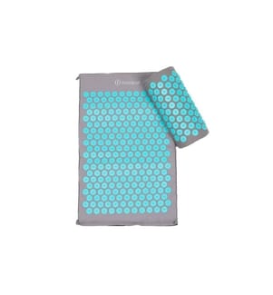 Anodyne - Tapis d'acupression et coussin gris / turquoise