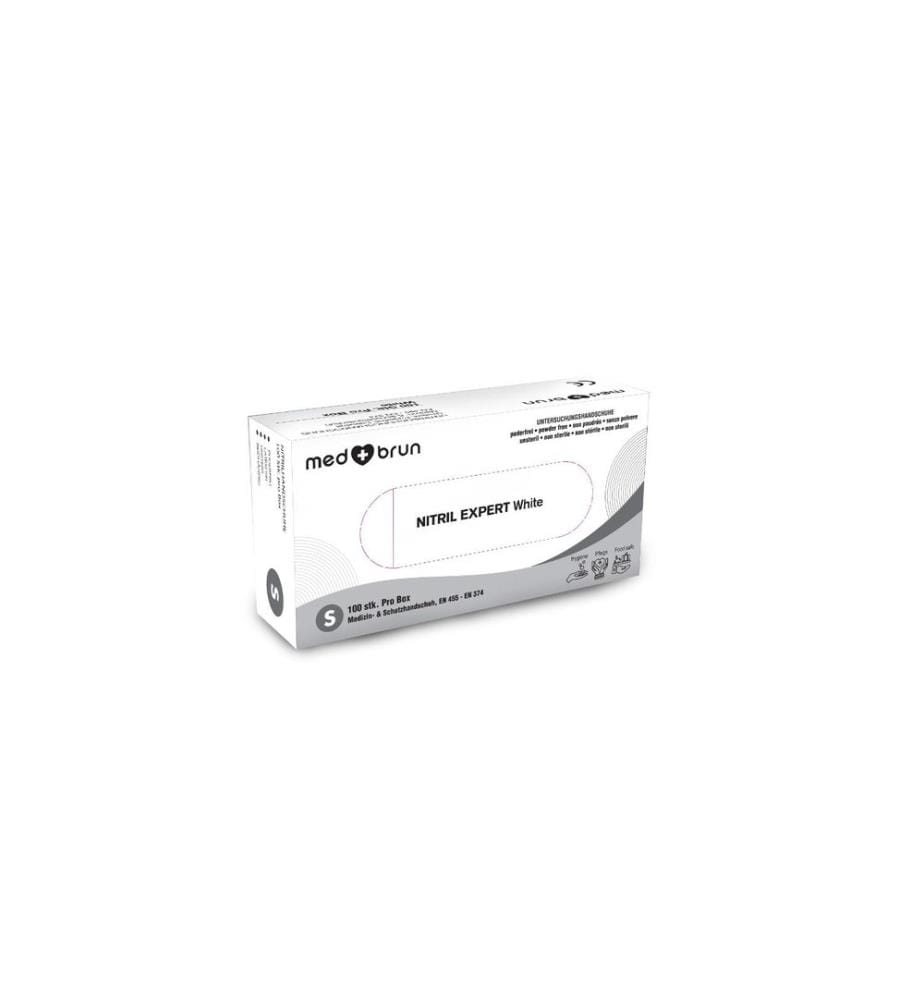 MedBrun - Nitril Expert XL, Weiss, 100 Stk