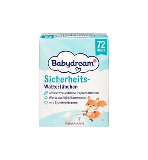 Babydream - Baby-Wattestäbchen 72 Stück