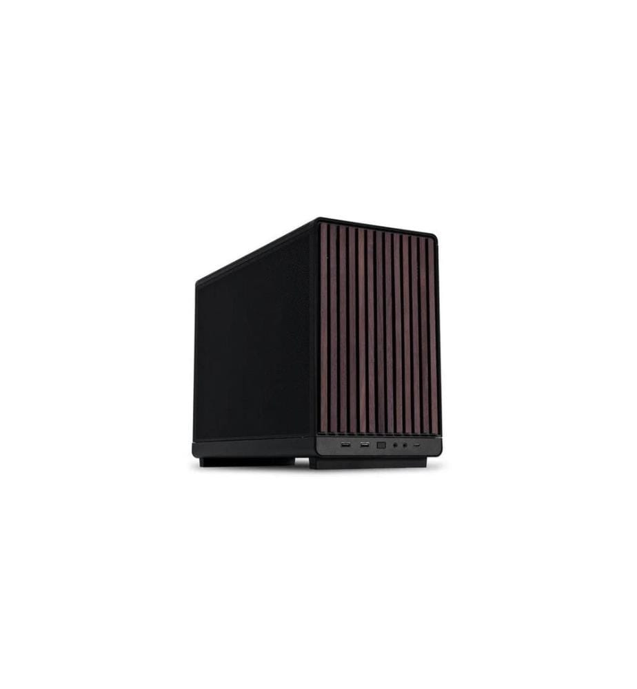 Lian Li - PC-Gehäuse A3-mATX Wood Edition Schwarz/Walnuss