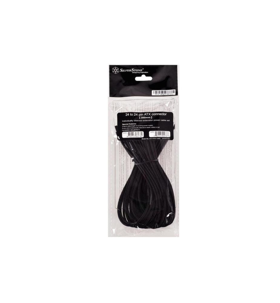 SILVERSTONE - Câble électrique de prolongation 24Pin - 24Pin ATX Noir
