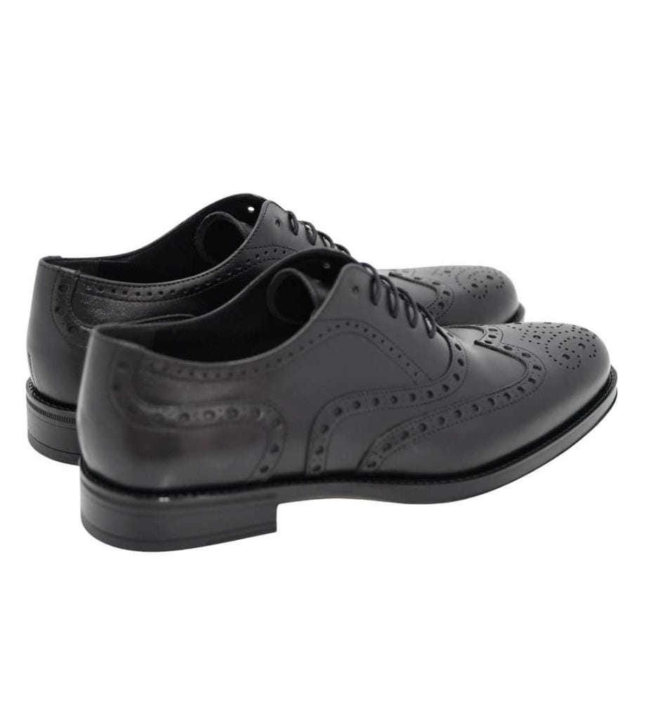 Oxford en cuir noir