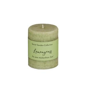 SCHULTHESS KERZEN - Bougie cylindrique Secret Garden Lemongrass 8 cm