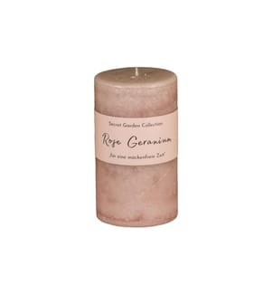 SCHULTHESS KERZEN - Bougie cylindrique Secret Garden Rose Géranium 12 cm