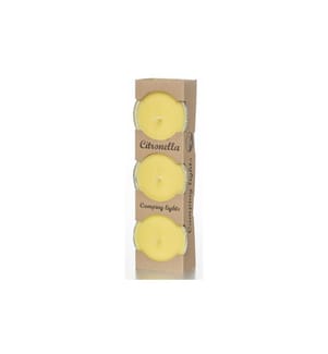 BALTHASAR - Bougie de jardin Citronella 8 cm, 3 pièces, Jaune