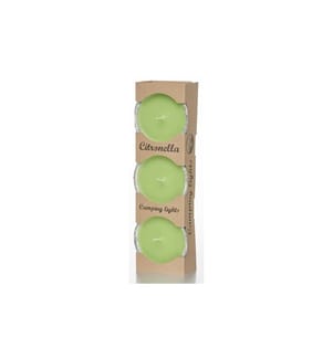 BALTHASAR - Bougie de jardin Citronella 8 cm, 3 pièces, Vert