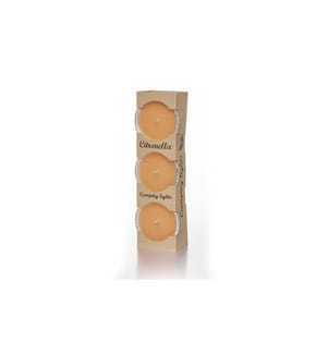 BALTHASAR - Bougie de jardin Citronella 8 cm, 3 pièces, Orange