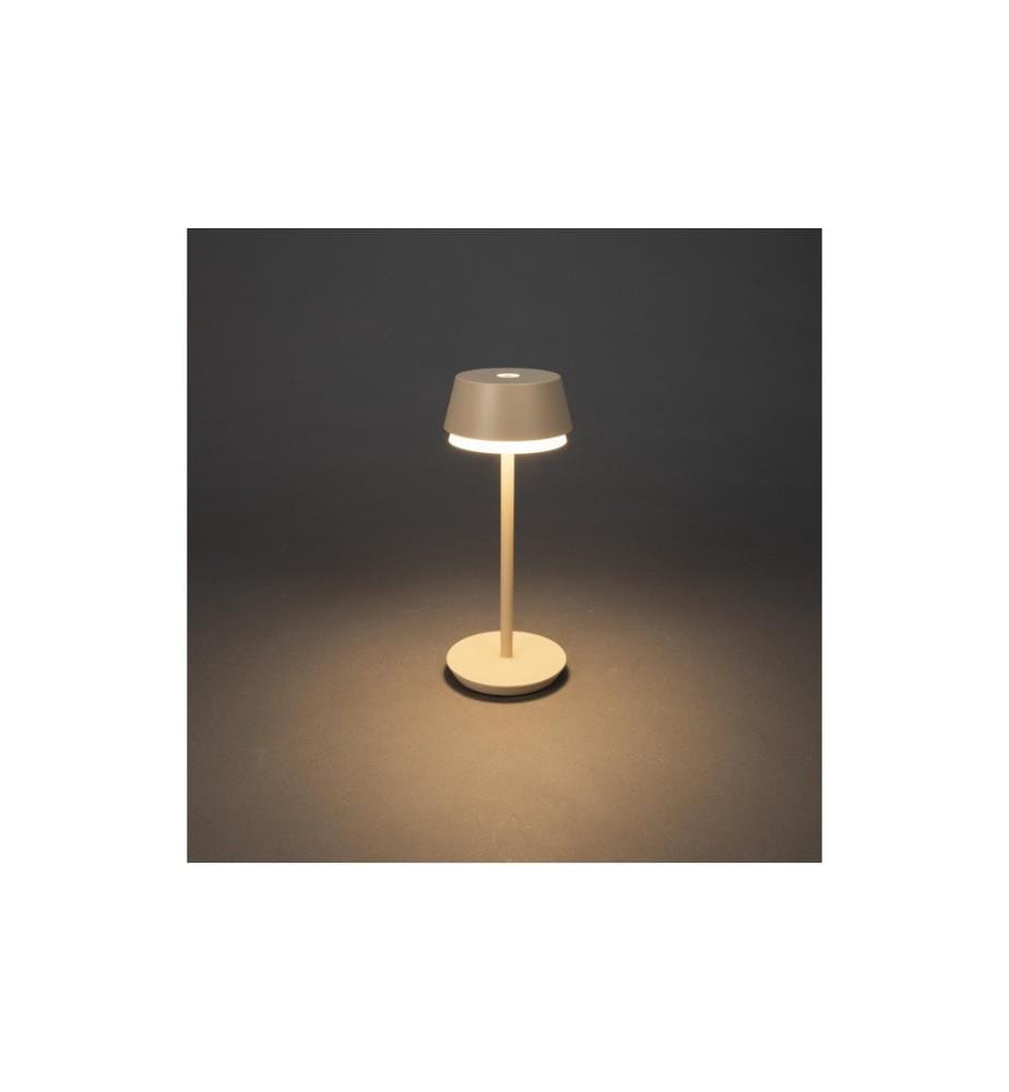 Konstsmide Lampe de table USB Lyon Sand, 2700-4000 K / RGB gradable