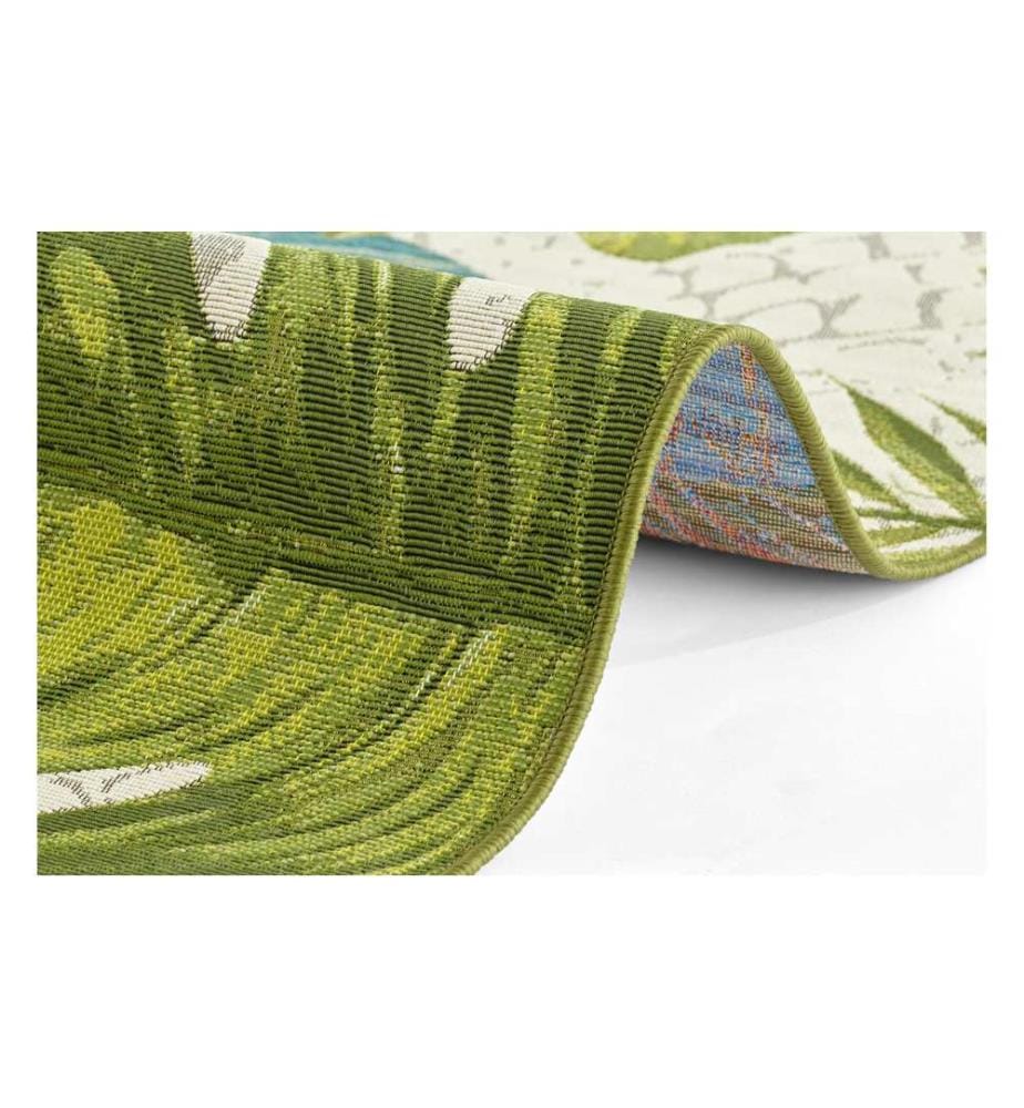 Hanse Home - Tapis Tropical Leaves 160 cm x 235 cm, Vert/Turquoise