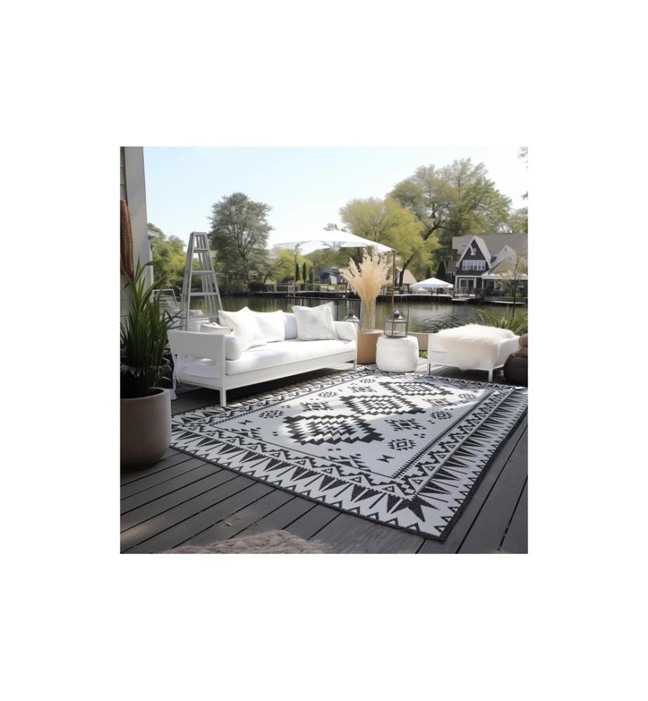 Elle Decoration - Tapis Dynamique 160 x 230 cm, Noir