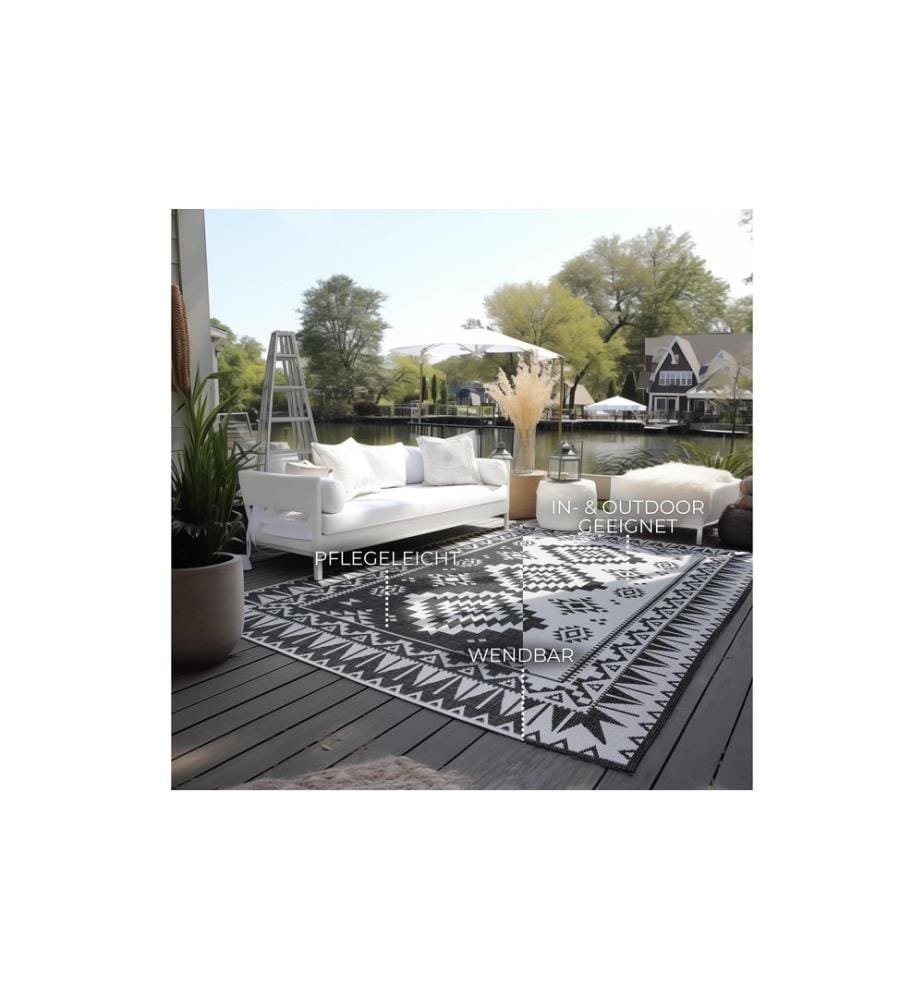 Elle Decoration - Tapis Dynamique 160 x 230 cm, Noir
