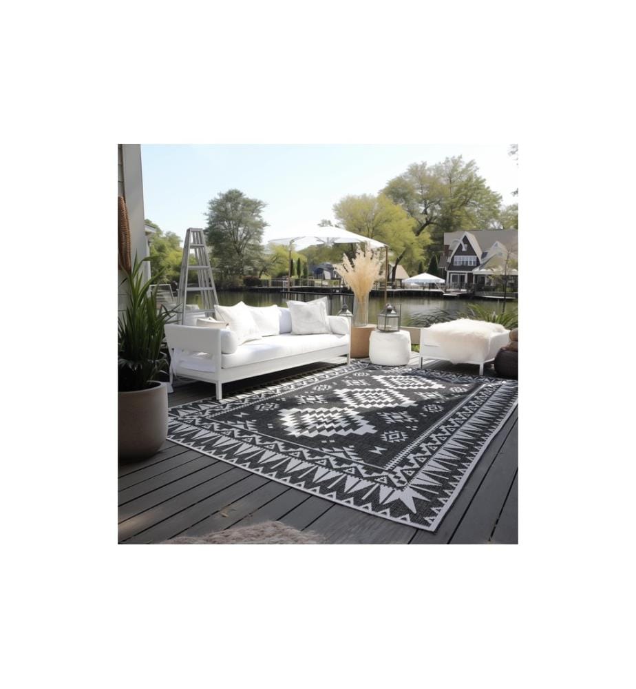 Elle Decoration - Tapis Dynamique 160 x 230 cm, Noir