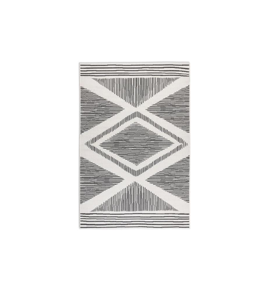 Elle Decoration - Tapis Rhombe 120 x 170 cm, Noir