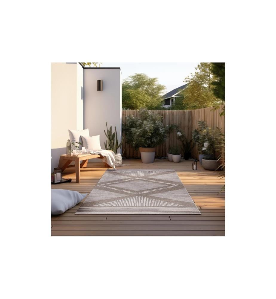 Elle Decoration - Teppich Rhombus 80 x 150 cm, Linen