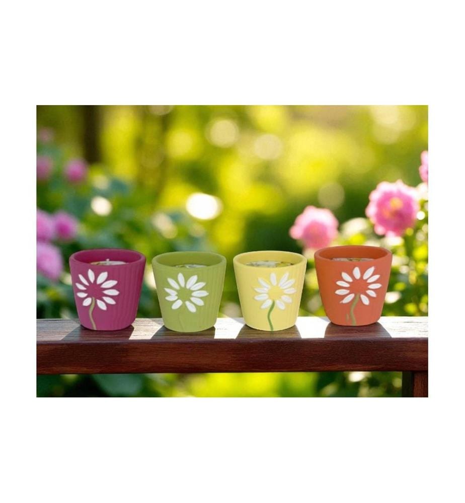 DAMECO - Bougie de jardin Citronnelle Lot de 4