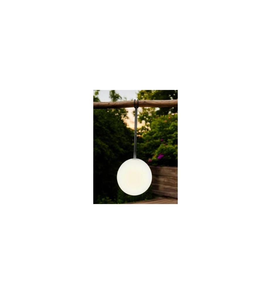 DAMECO - Lampe LED à suspendre Extérieur blanc D20 cm,3000 Kelvin, 80 lm, 4W