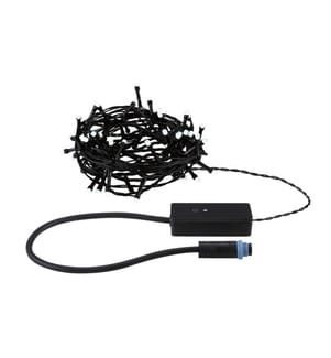 PAULMANN - Guirlande lumineuse LED Plug & Shine Yuna 7.4 m, RGB, noir