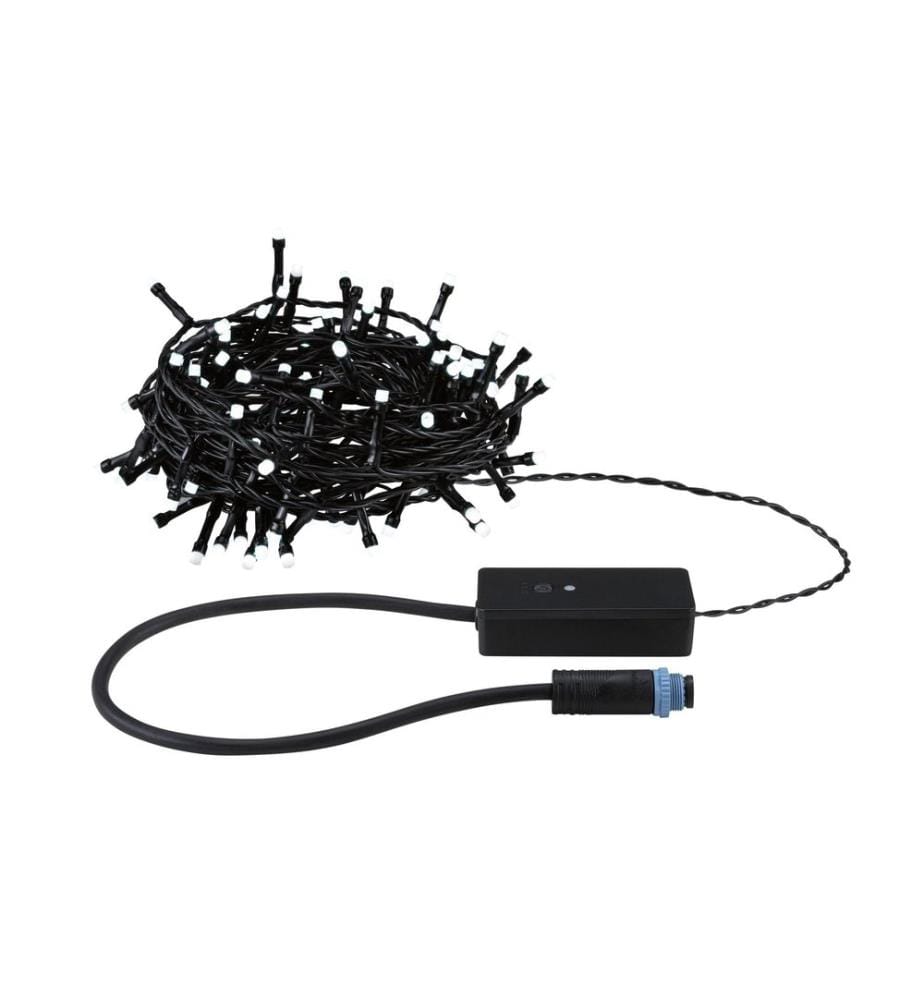 PAULMANN - Guirlande lumineuse LED Plug & Shine Yuna 12.4 m, RGB, noir