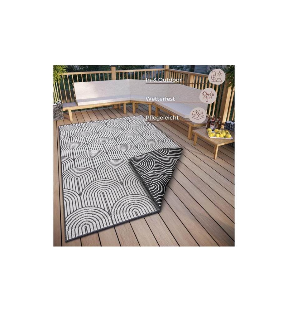 Hanse Home - Pangli In- & Outdoor Teppich 160 x 230 cm, Schwarz