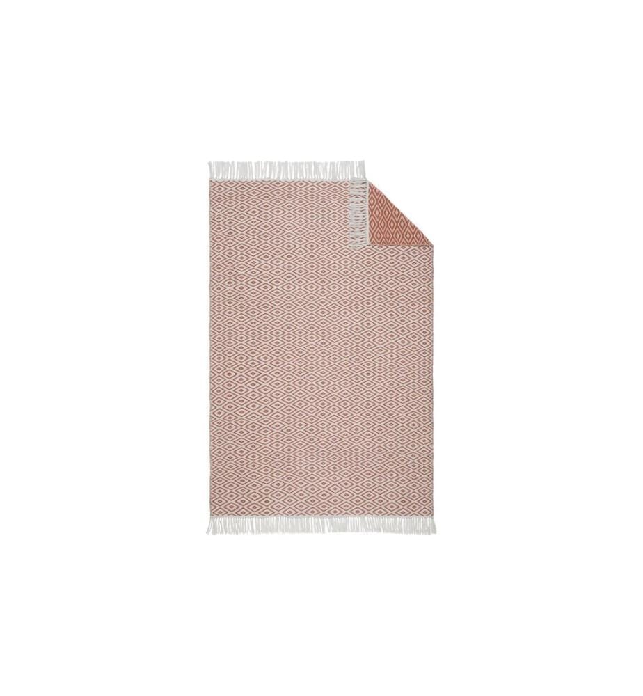Urbanara - Teppich Barota 90 x 130 cm, Terracotta/Weiss