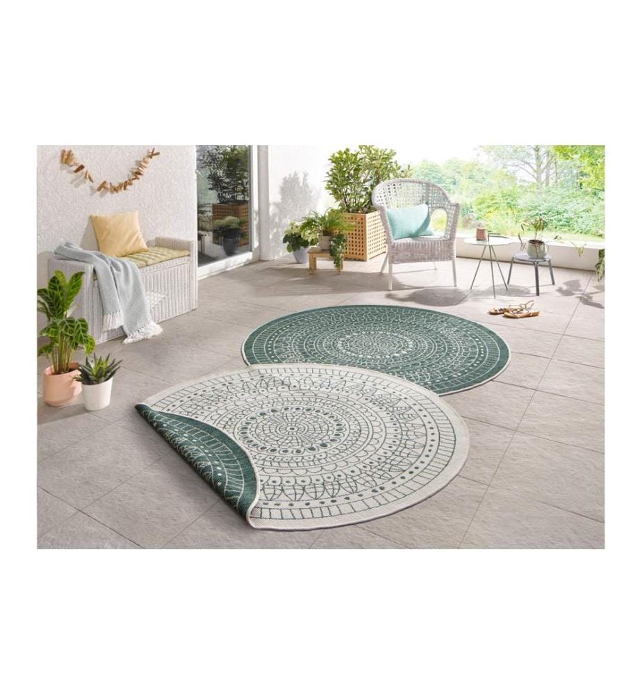 Hanse Home - Tapis Porto Ø 140 cm, Vert/Crème