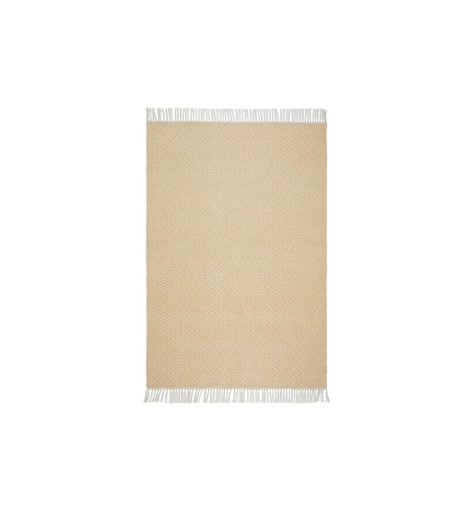 Urbanara - Teppich Barota 170 x 240 cm, Senfgelb/Weiss