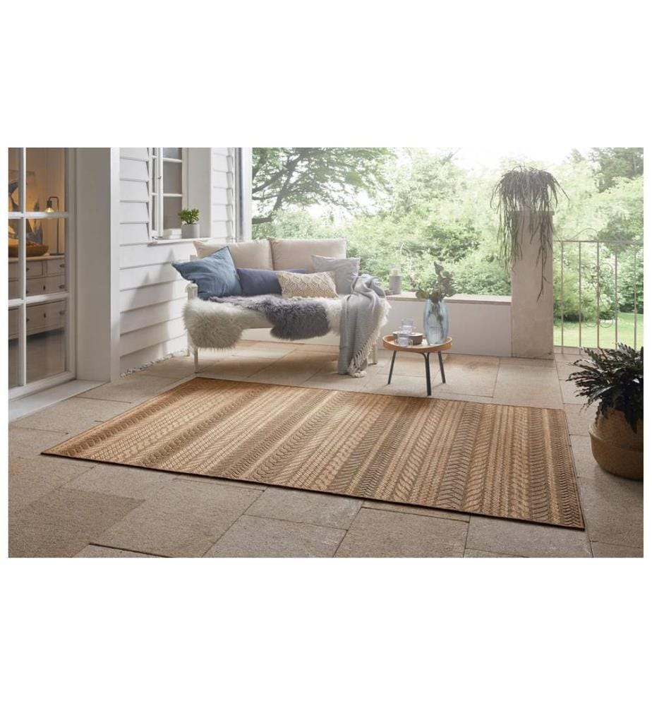 Hanse Home - Granado Tapis d'intérieur et d'extérieur 120 x 170 cm, Brun/Beige
