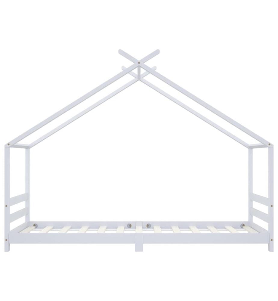 Kinder-Bettgestell Weiss Massivholz Kiefer 90x200 cm