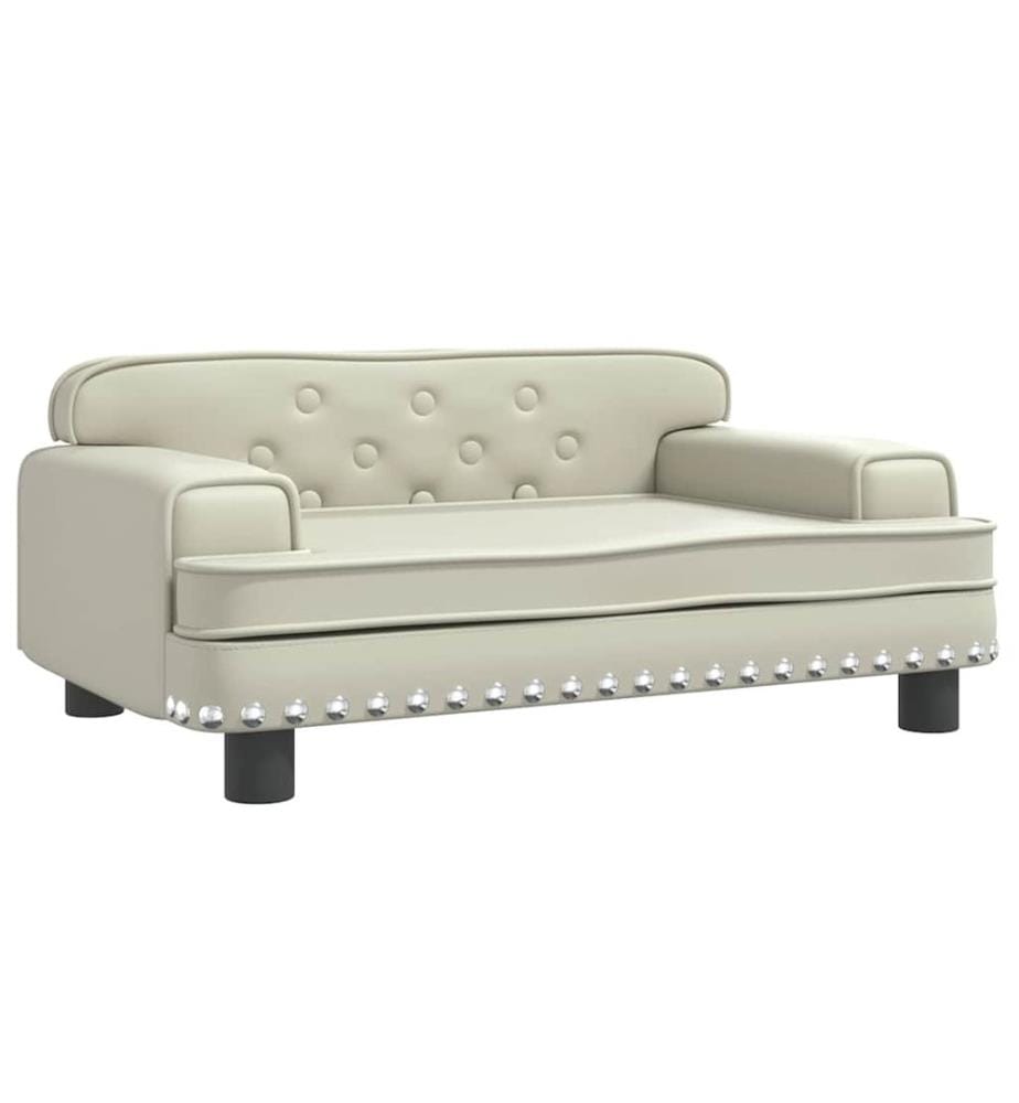 Kindersofa Creme 70x45x30 cm Kunstleder