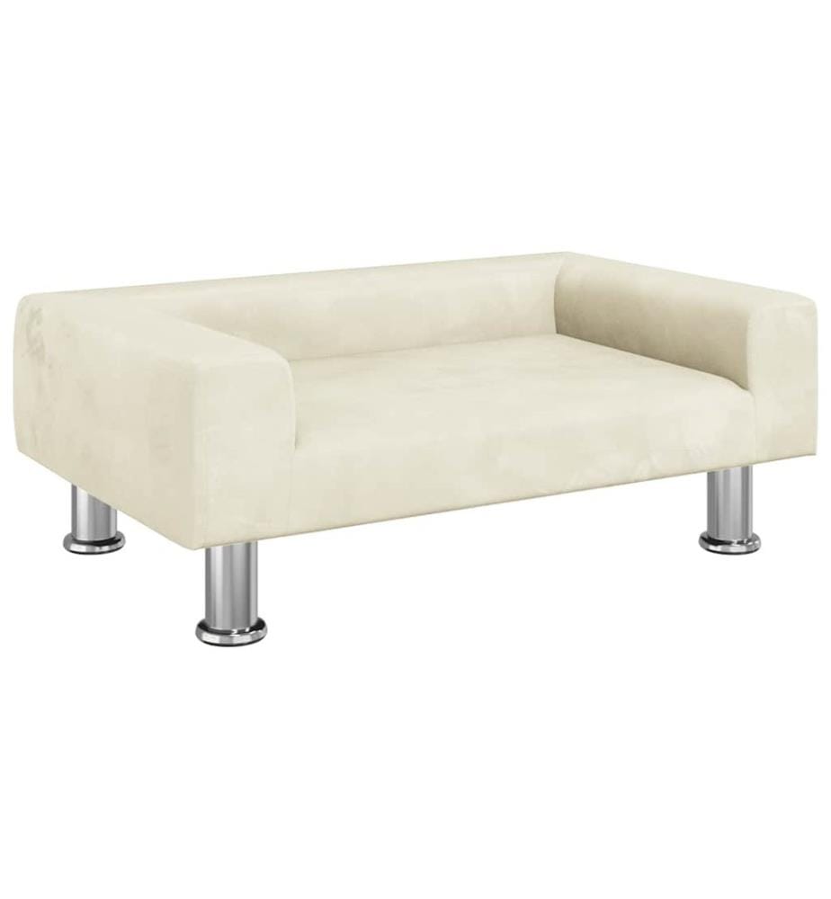 Kindersofa Creme 70x45x26,5 cm Samt
