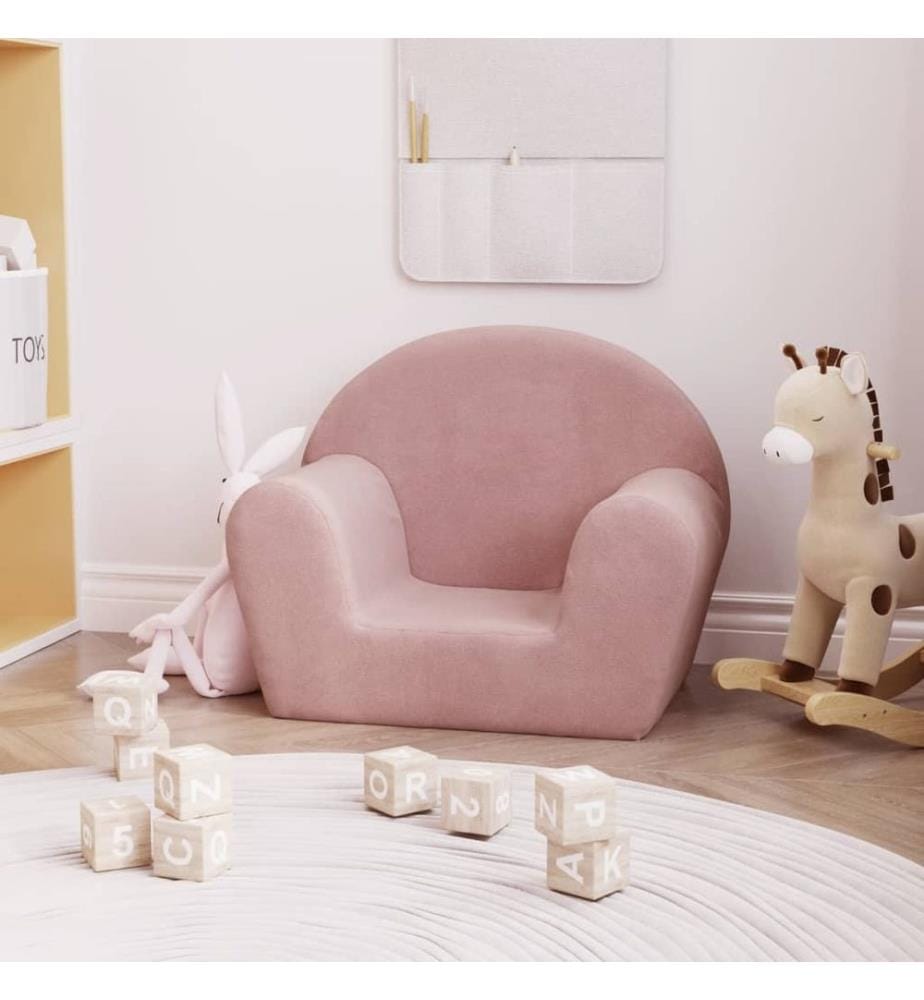 Kindersofa Rosa Weicher Plüsch