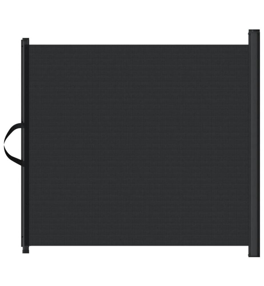 Haustier-Barriere Ausziehbar Schwarz 102,5x125 cm