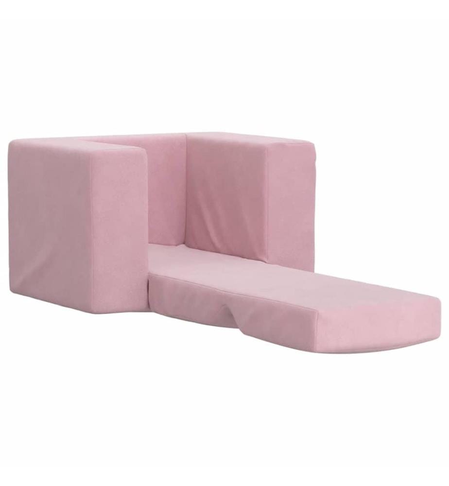 Schlafsofa für Kinder Rosa Weicher Plüsch