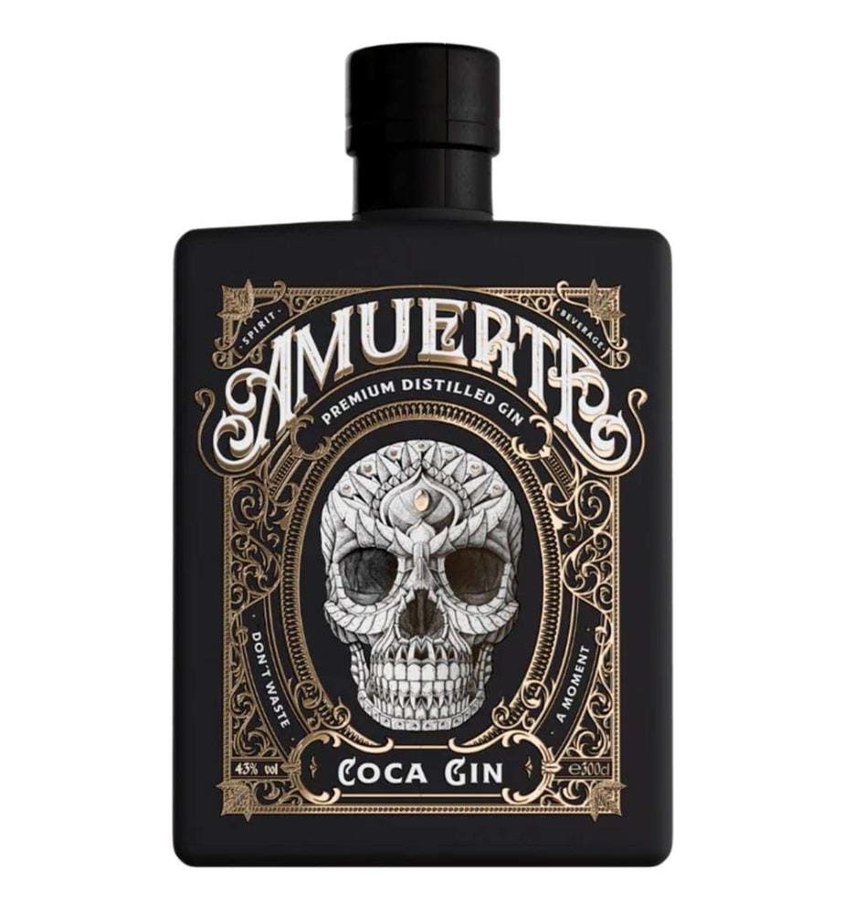 Amuerte Coca Leaf Gin Schwarz - Grosse Flasche - 300 cl