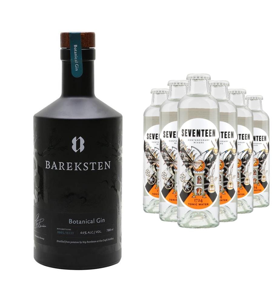 Bareksten Botanical Gin + 6x 1724 Tonic Water