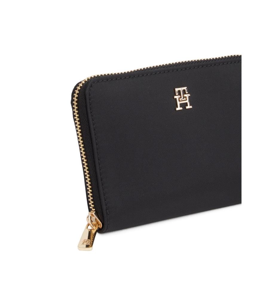 Portafoglio con zip monogrammato - Nero