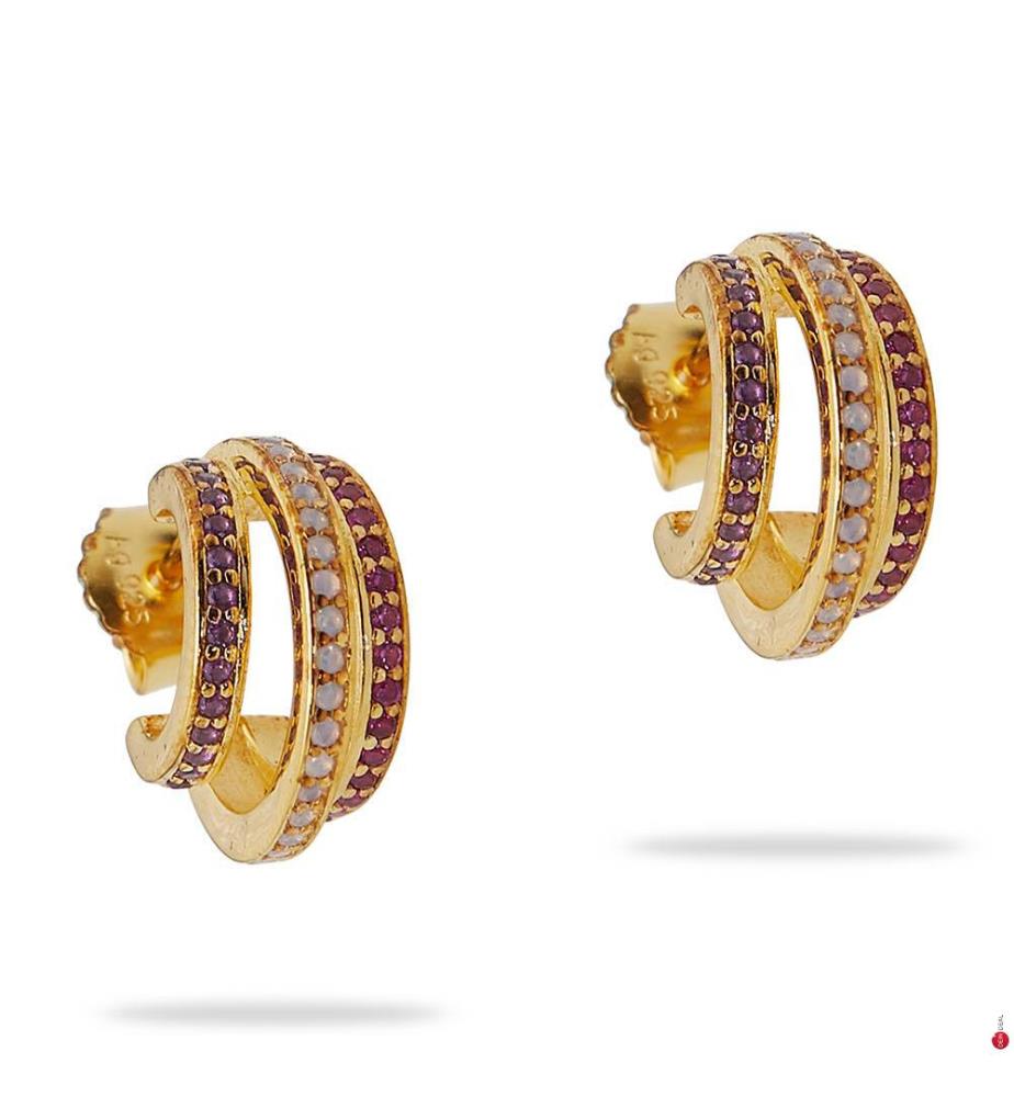 Boucles d'Oreilles Argent Sterling 925 - Doré