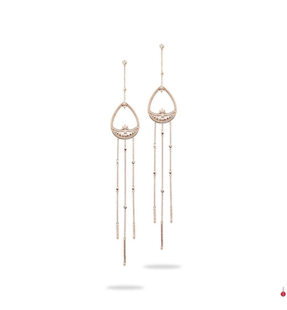 Boucles d'Oreilles Argent Sterling 925 - Doré Rose