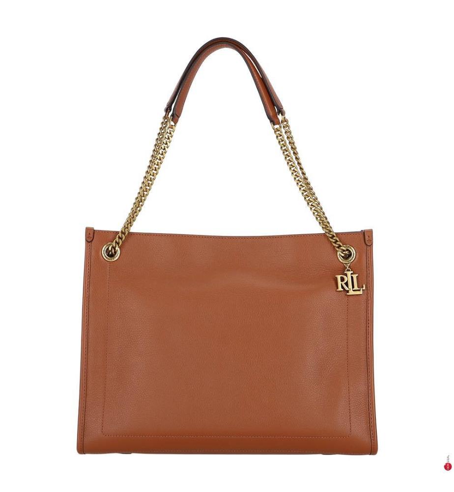 Grand cabas Bradley en cuir grainé - Sable Lauren